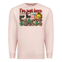 Pale Pink i'm just here for the snacks softball Premium Sweatshirt - Zillion Design Studio