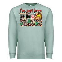 Seafoam i'm just here for the snacks softball Premium Sweatshirt - Zillion Design Studio