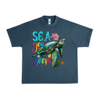 Midnight Navy sea you soon with sea turtle Urban Heavy Tee - Artiststas