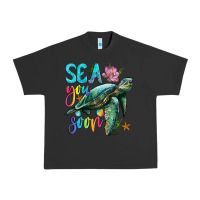 Pigment Black sea you soon with sea turtle Urban Heavy Tee - Artiststas
