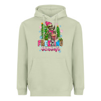 Matcha freezing season skeleton Heavyweight Hoodie - Zillion Design Studio