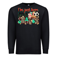 Black i'm just here for the snacks soccer Premium Sweatshirt - Zillion Design Studio