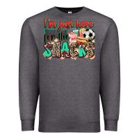 Charcoal Heather i'm just here for the snacks soccer Premium Sweatshirt - Zillion Design Studio