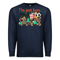 Navy i'm just here for the snacks soccer Premium Sweatshirt - Zillion Design Studio