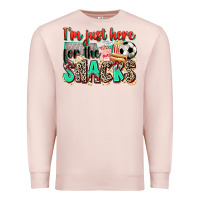 Pale Pink i'm just here for the snacks soccer Premium Sweatshirt - Zillion Design Studio