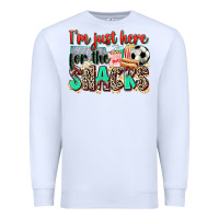 White i'm just here for the snacks soccer Premium Sweatshirt - Zillion Design Studio