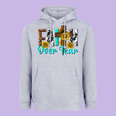 Faith Over Fear Heavyweight Hoodie Designed By Texasbilliewilder