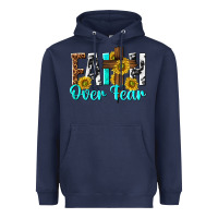 Navy faith over fear Heavyweight Hoodie - texasbilliewilder