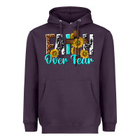 Plum faith over fear Heavyweight Hoodie - texasbilliewilder