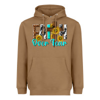Toasted Coconut faith over fear Heavyweight Hoodie - texasbilliewilder