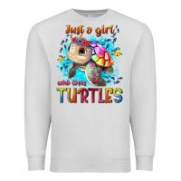 Dove Grey just a girl who loves turtles Premium Sweatshirt - texasbilliewilder