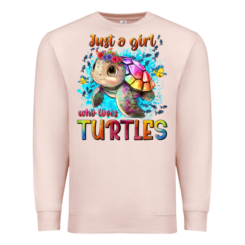 Just A Girl Who Loves Turtles Premium Sweatshirt by texasbilliewilder | Teevron
