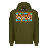 Army Green western fall gnomes sippy cup Premium Hoodie - Artiststas
