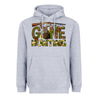 Heather Grey gone hunting western Heavyweight Hoodie - texasbilliewilder