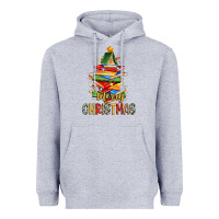 Heather Grey book christmas tree merry christmas Heavyweight Hoodie - Zillion Design Studio