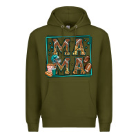 Army Green american football mama Premium Hoodie - Jasminsmagicworld