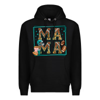 Black american football mama Premium Hoodie - Jasminsmagicworld