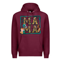 Burgundy american football mama Premium Hoodie - Jasminsmagicworld