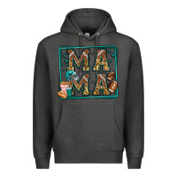 Charcoal Heather american football mama Premium Hoodie - Jasminsmagicworld