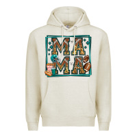 Oatmeal Heather american football mama Premium Hoodie - Jasminsmagicworld