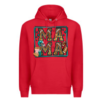 Red american football mama Premium Hoodie - Jasminsmagicworld