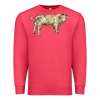 Cardinal Charolais bull with christmas lights Premium Sweatshirt - RanaPortraitStore