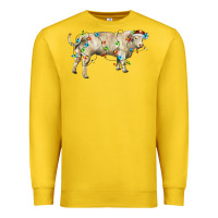 Lemon Charolais bull with christmas lights Premium Sweatshirt - RanaPortraitStore
