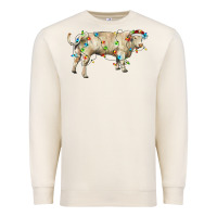 Sandshell Charolais bull with christmas lights Premium Sweatshirt - RanaPortraitStore