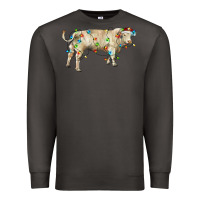 Smoke Charolais bull with christmas lights Premium Sweatshirt - RanaPortraitStore
