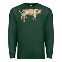 Sports Green Charolais bull with christmas lights Premium Sweatshirt - RanaPortraitStore