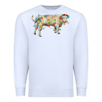 White Charolais bull with christmas lights Premium Sweatshirt - RanaPortraitStore