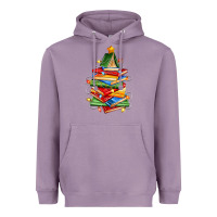 Lavender book christmas tree Heavyweight Hoodie - Zillion Design Studio