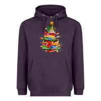 Plum book christmas tree Heavyweight Hoodie - Zillion Design Studio