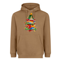 Toasted Coconut book christmas tree Heavyweight Hoodie - Zillion Design Studio