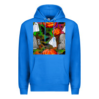 True Royal halloween ghost and headstone seamless pattern Premium Hoodie - BundleAndBundleShop