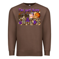 Chestnut i'm just here for the snacks basketball Premium Sweatshirt - Zillion Design Studio