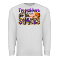 Dove Grey i'm just here for the snacks basketball Premium Sweatshirt - Zillion Design Studio