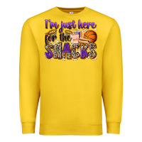 Lemon i'm just here for the snacks basketball Premium Sweatshirt - Zillion Design Studio