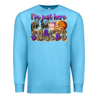 Ocean Blue i'm just here for the snacks basketball Premium Sweatshirt - Zillion Design Studio