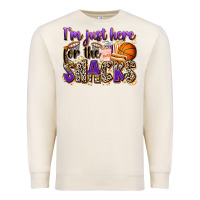 Sandshell i'm just here for the snacks basketball Premium Sweatshirt - Zillion Design Studio