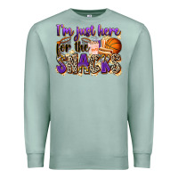 Seafoam i'm just here for the snacks basketball Premium Sweatshirt - Zillion Design Studio