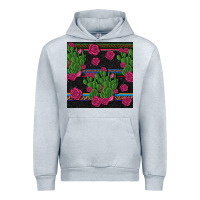 Heather Grey mexican rose and cactus seamless pattern Urban Hoodie - BundleAndBundleShop