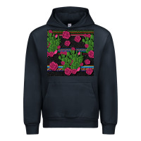 Navy mexican rose and cactus seamless pattern Urban Hoodie - BundleAndBundleShop