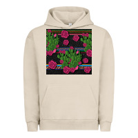 Pigment French Oak mexican rose and cactus seamless pattern Urban Hoodie - BundleAndBundleShop