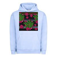 Pigment Grape Ice mexican rose and cactus seamless pattern Urban Hoodie - BundleAndBundleShop