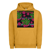 Pigment Peanut Butter mexican rose and cactus seamless pattern Urban Hoodie - BundleAndBundleShop