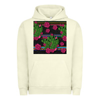 Pigment Pistachio mexican rose and cactus seamless pattern Urban Hoodie - BundleAndBundleShop