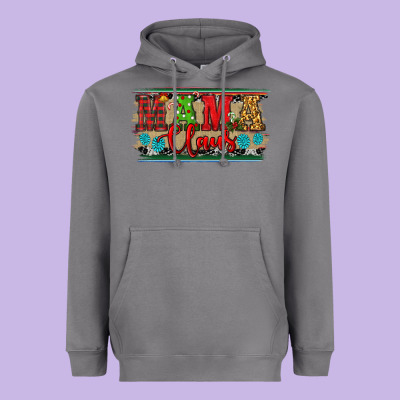Heavyweight Hoodie Western Christmas Mama Claus