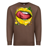 Chestnut lemon lips with leopard Premium Sweatshirt - texasbilliewilder