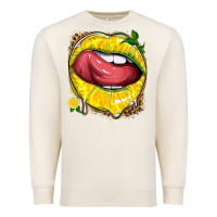 Sandshell lemon lips with leopard Premium Sweatshirt - texasbilliewilder